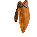 Coach Orange Leather Corner Zip Wristlet