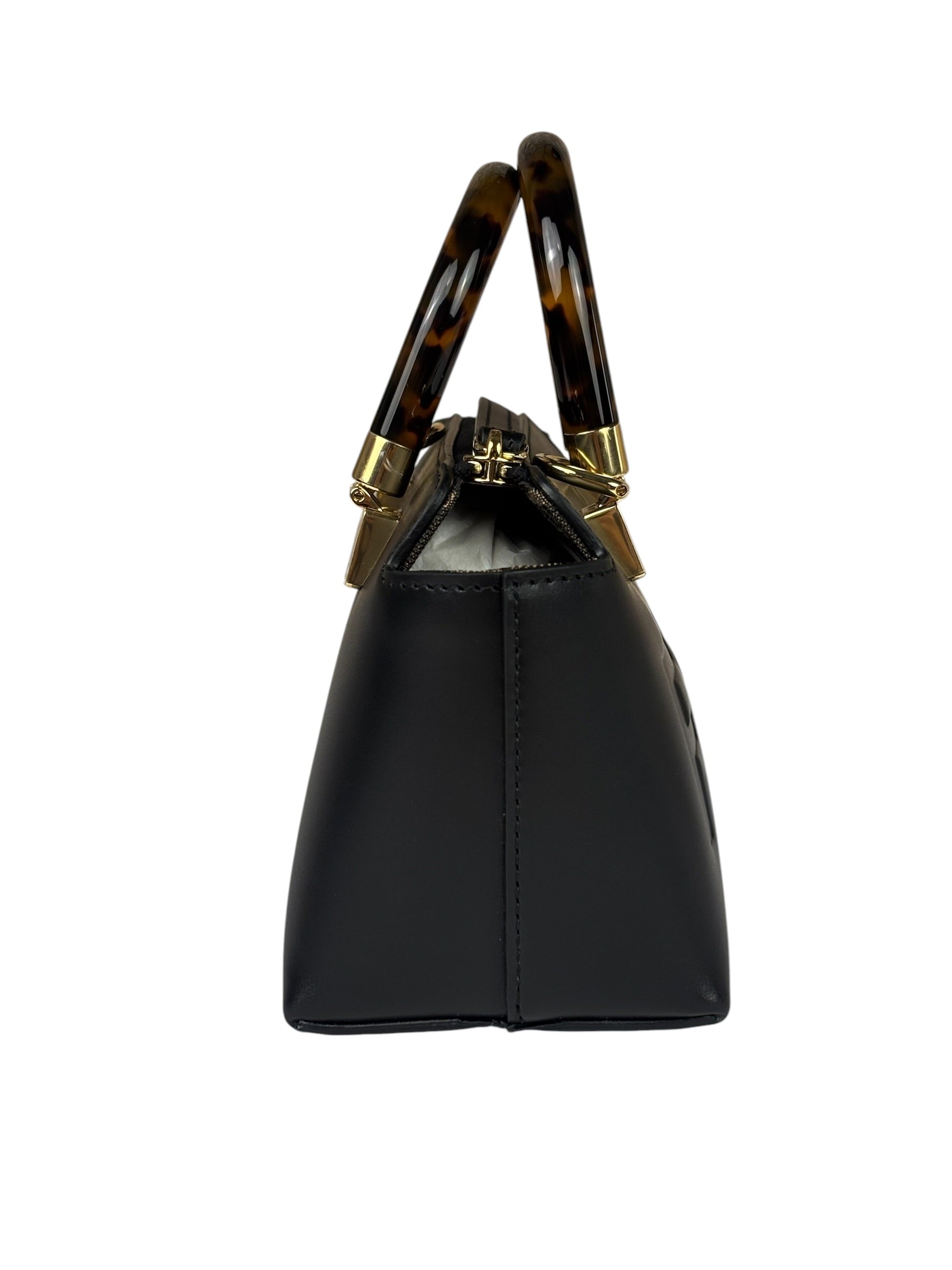 Fendi Black Leather Mini By The Way Boston Bag