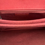 Chanel Red Caviar Leather Maxi Chain Flap Bag 2014