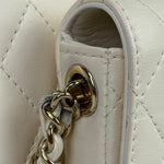 Chanel White Quilted Leather Side-Packs Dual Shoulder Bag 2019