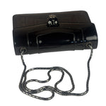 Bvlgari Black Patent Leather Small Serpenti Crossbody Bag