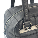 Chanel Navy Chocolate Bar Square Quilt LAX Bowler Bag 2004