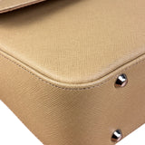 Burberry Vintage Saffiano Leather Flap Shoulder Bag