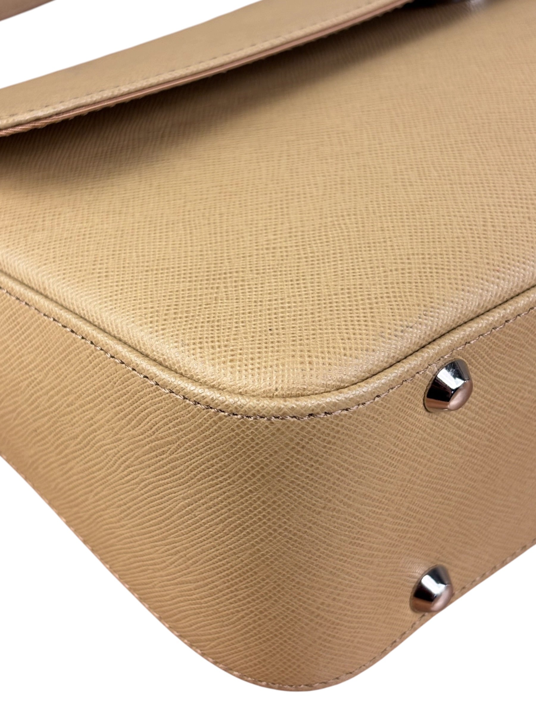 Burberry Vintage Saffiano Leather Flap Shoulder Bag