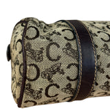Celine Vintage Macadam Canvas Barrel Bag