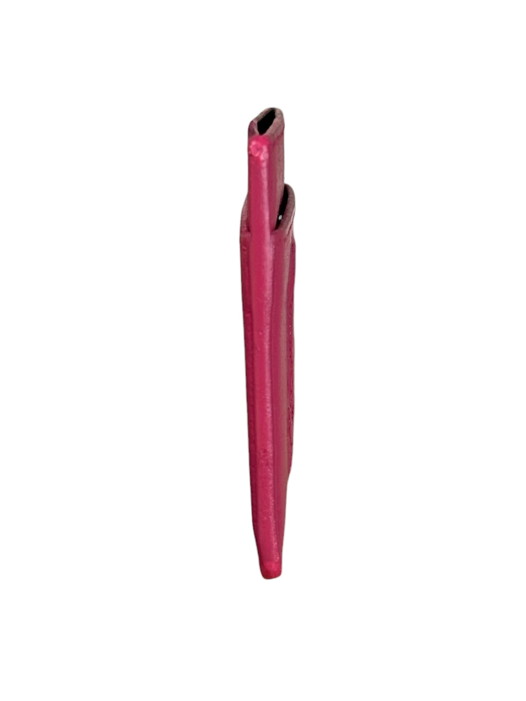YSL Pink Leather Logo Cardholder