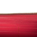 Prada Vintage Pink Saffiano Leather Long Wallet