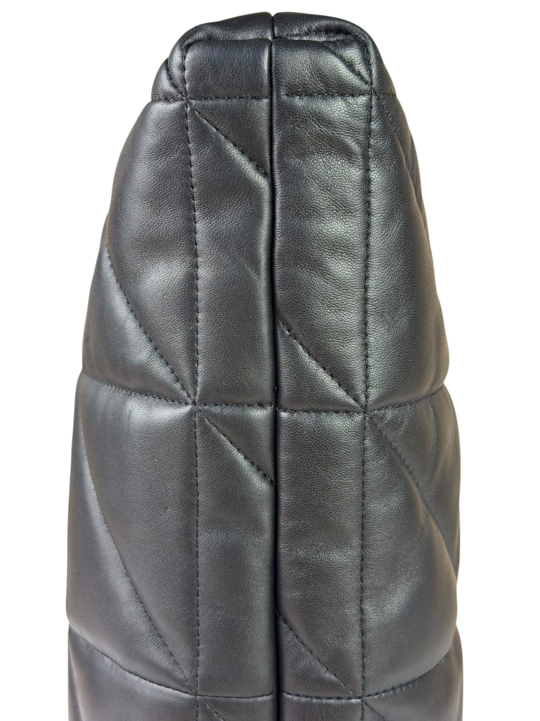 AllSaints Black Quilted Leather Edbury Shoulder Bag