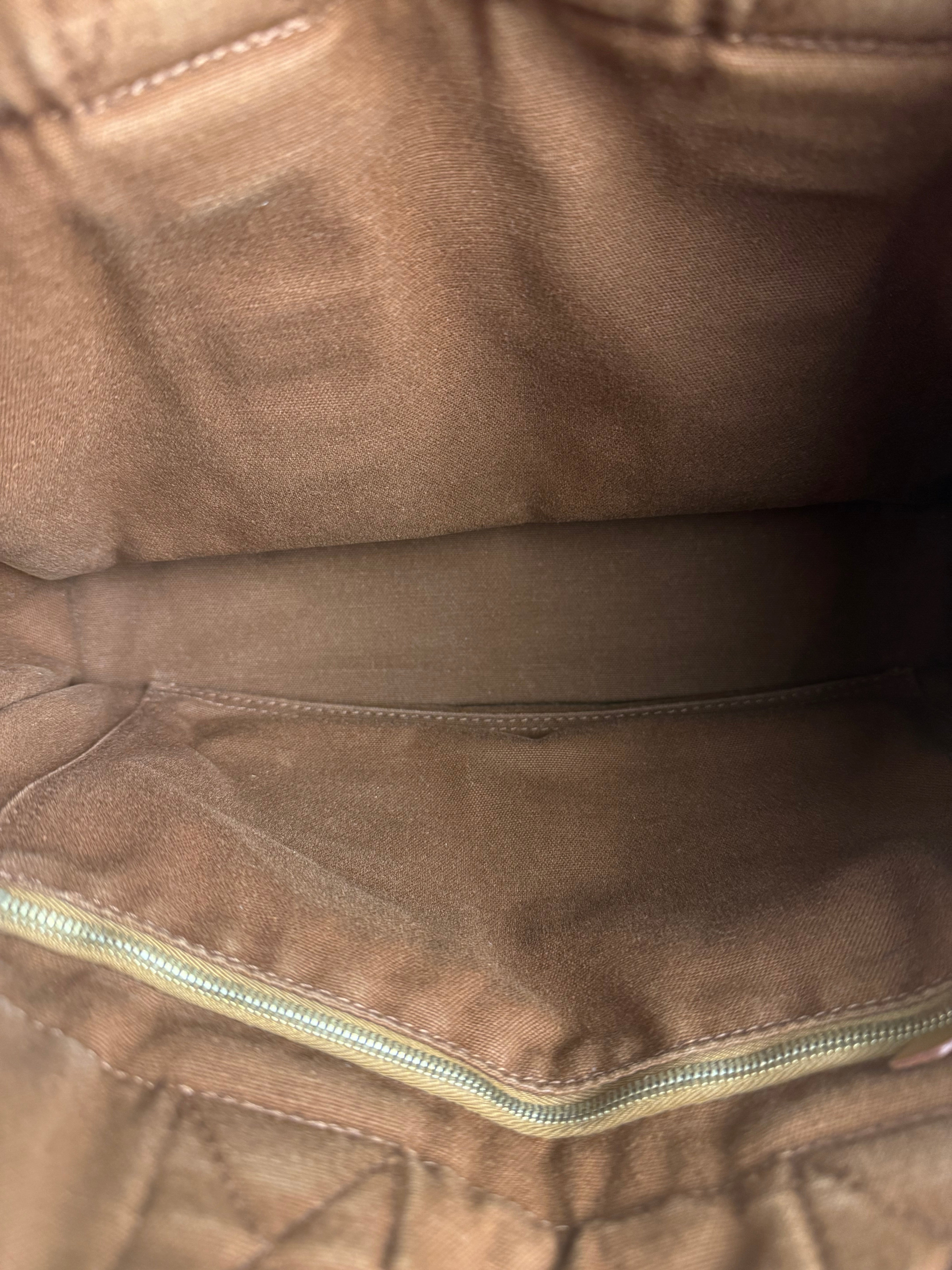 Hermes Brown Canvas Fourre Tout PM