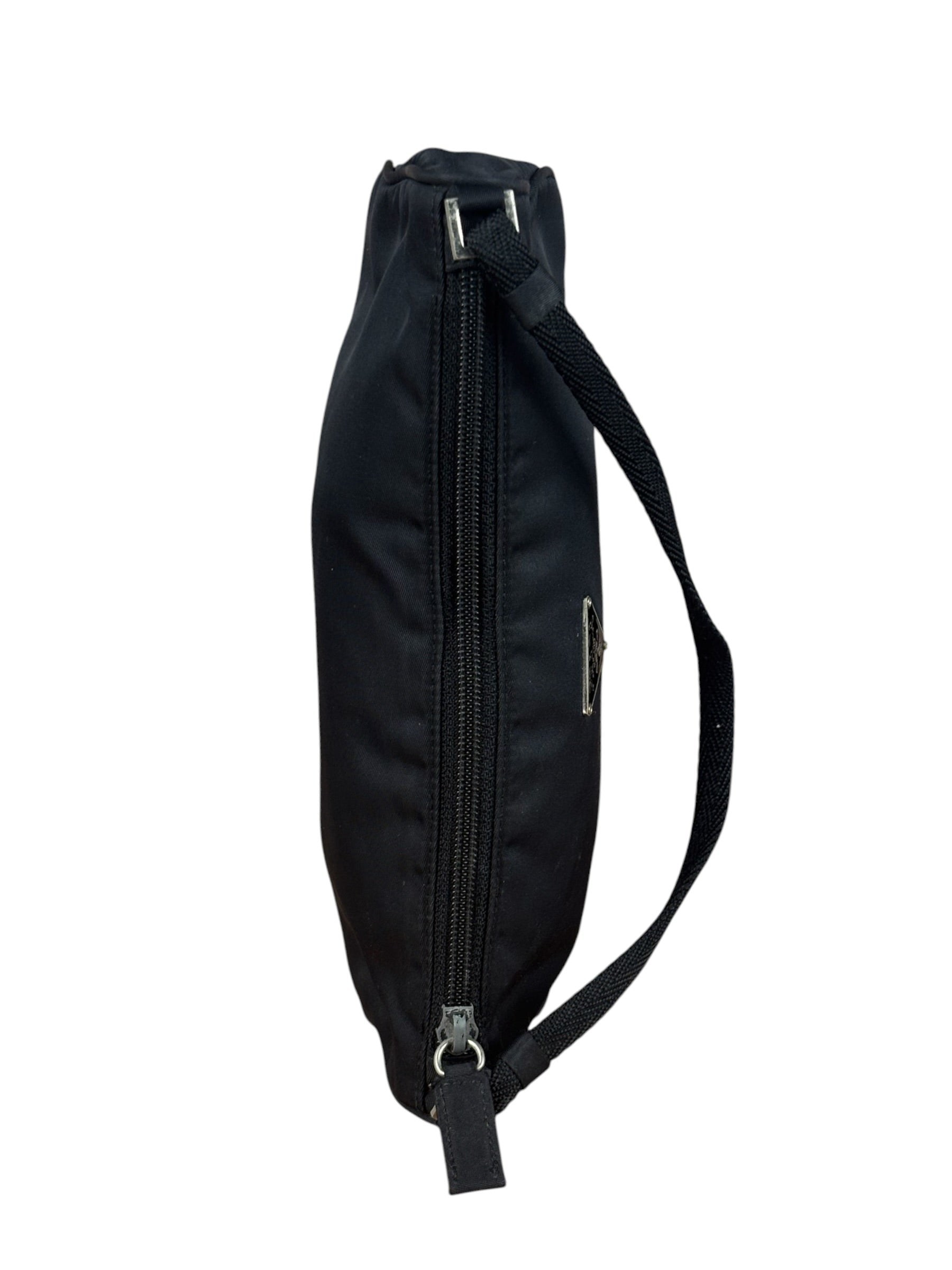 Prada Black Nylon Tessuto Mini Sport Pochette Shoulder Bag