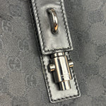 Gucci Vintage Leather Trim GG Canvas Jackie Piston Hobo Bag
