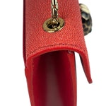 Bvlgari Red Calfskin Serpenti Forever Galuchat Crossbody Bag