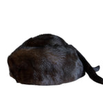 Vintage Dark Fur Tailed Hat