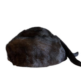 Vintage Dark Fur Tailed Hat