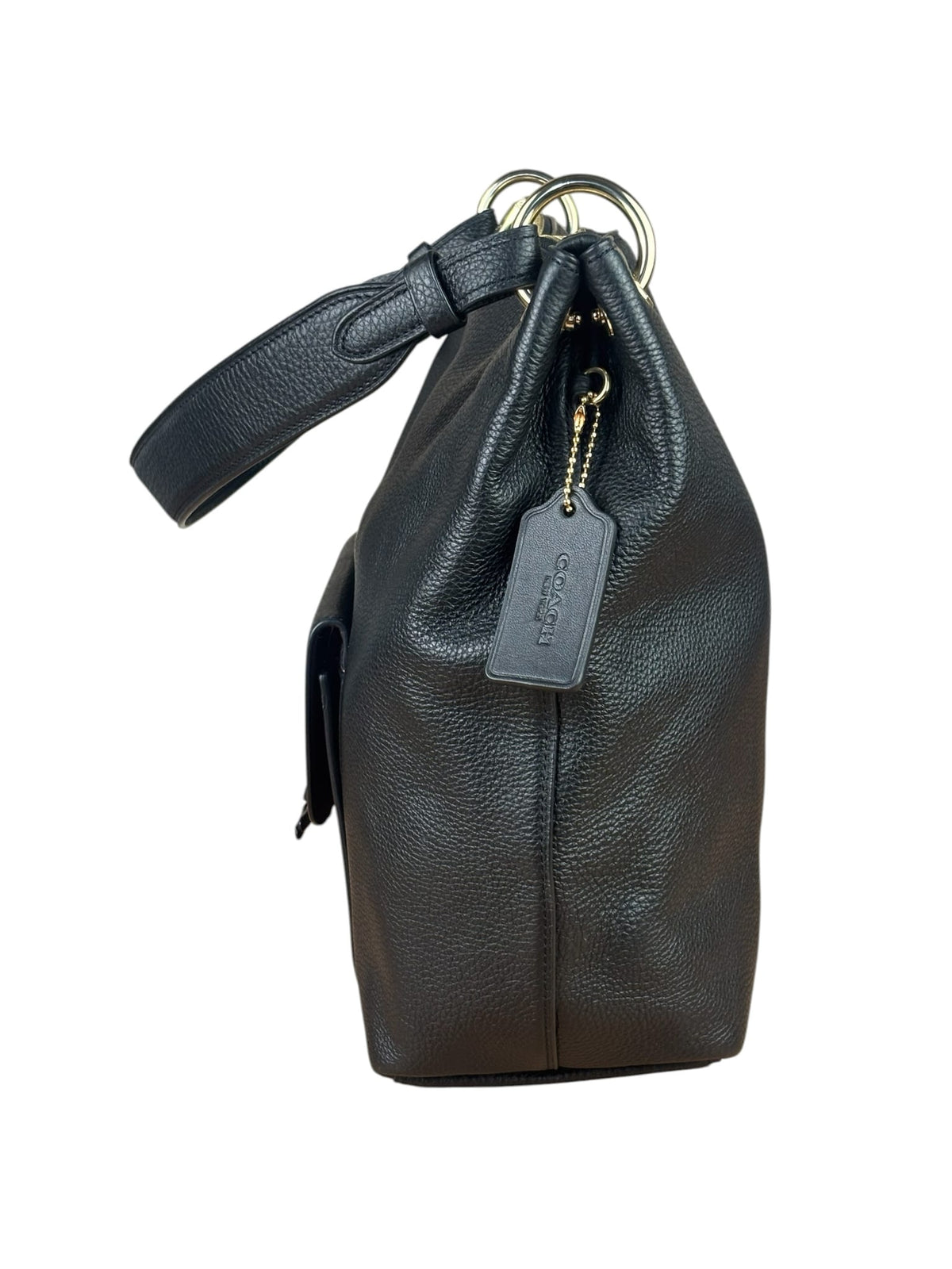 Coach Black Pebbled Leather Tabby Hobo