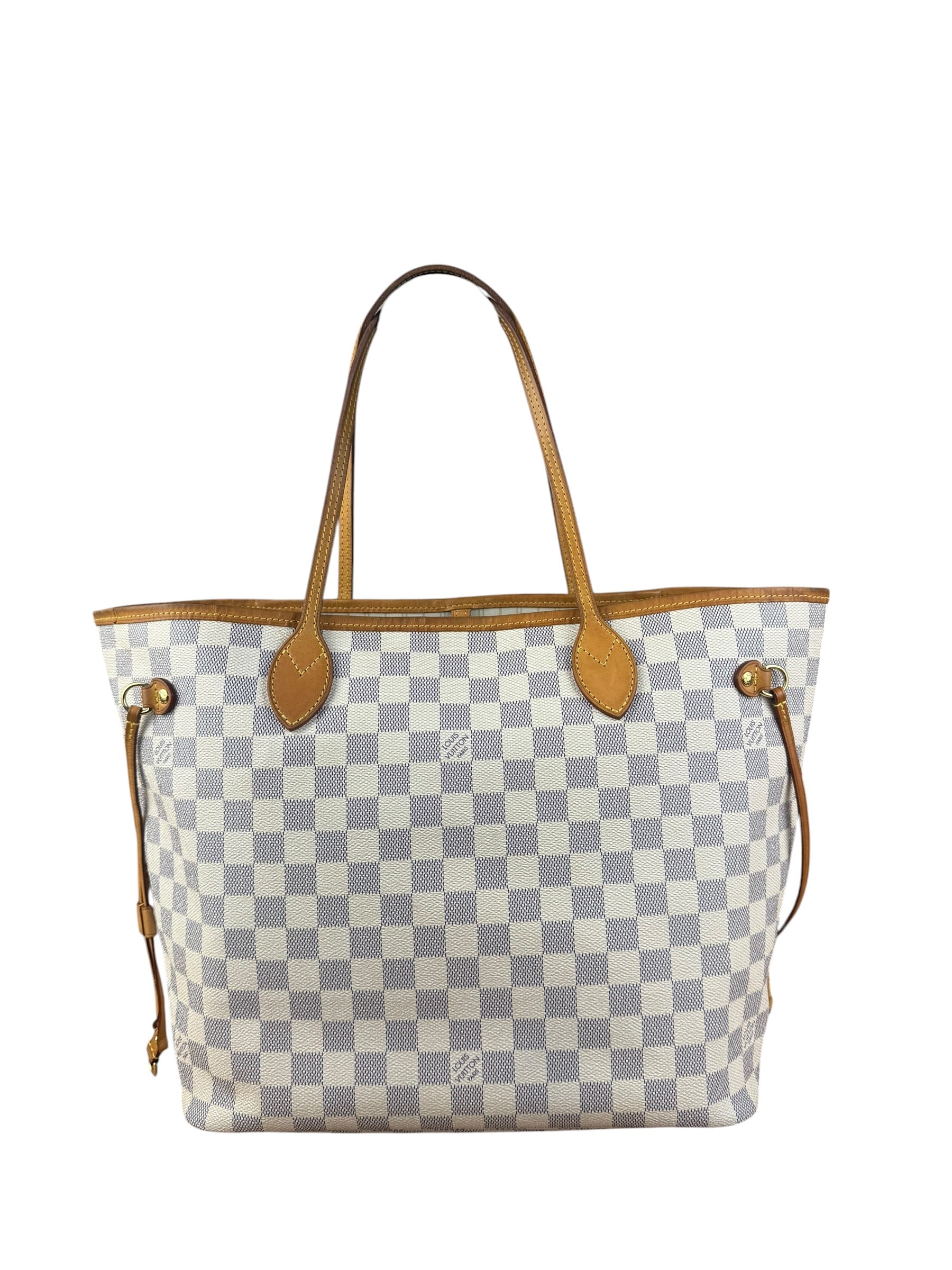 Louis Vuitton Damier Azur Neverfull MM w/ Pouch