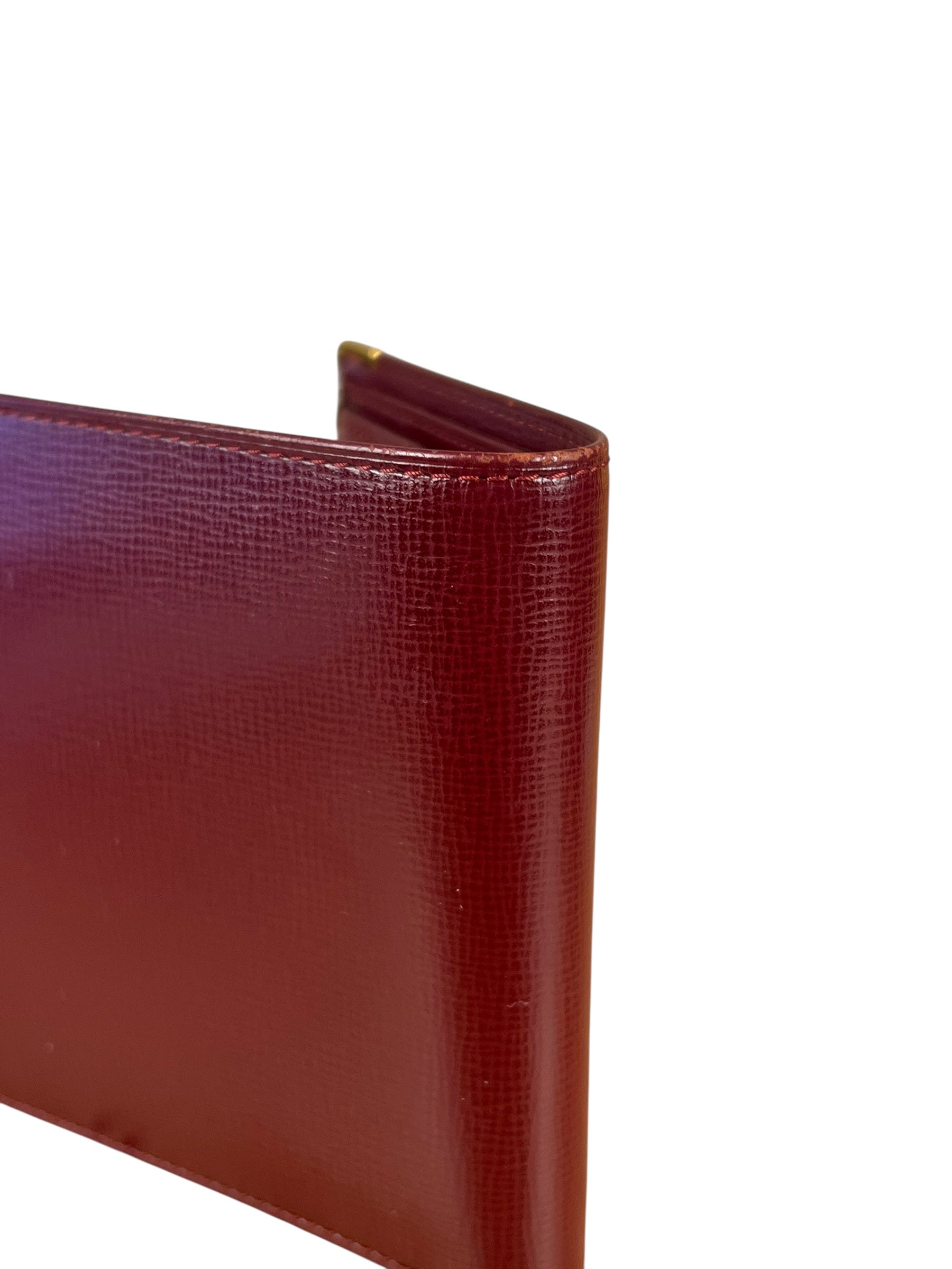 Cartier Vintage Maroon Leather Bifold Wallet