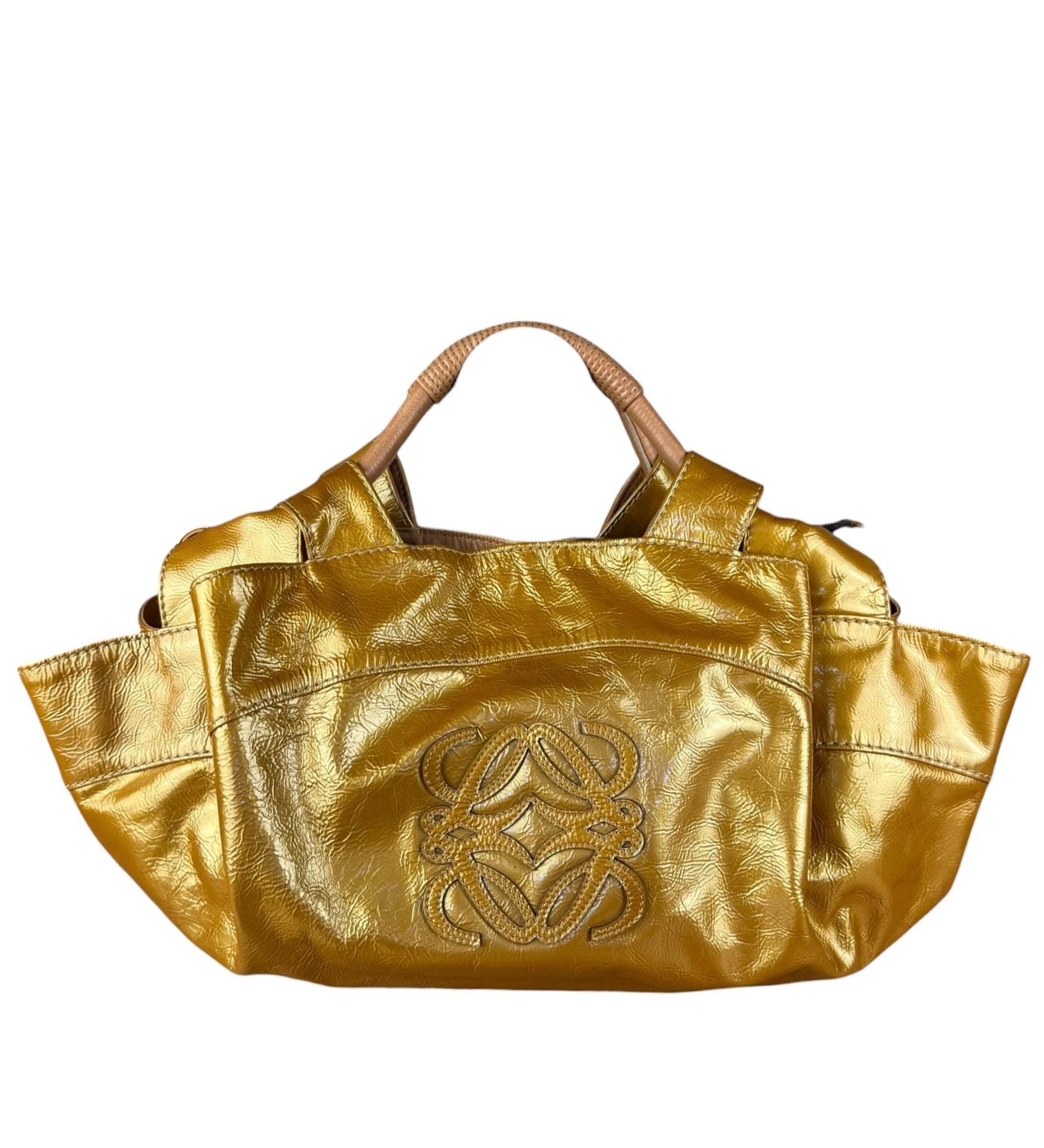 Loewe Metallic Gold Nappa Aire Handbag