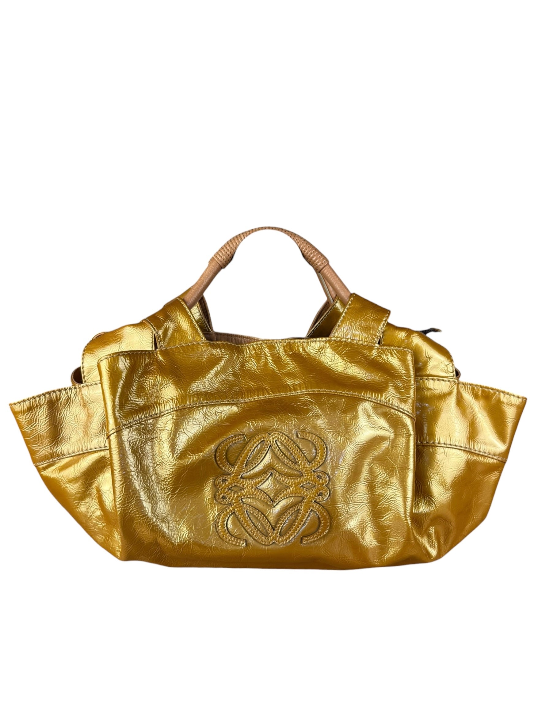 Loewe Metallic Gold Nappa Aire Handbag