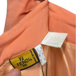 Fendi Salmon-Toned Pleated Vintage Skirt