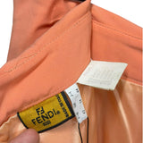Fendi Salmon-Toned Pleated Vintage Skirt