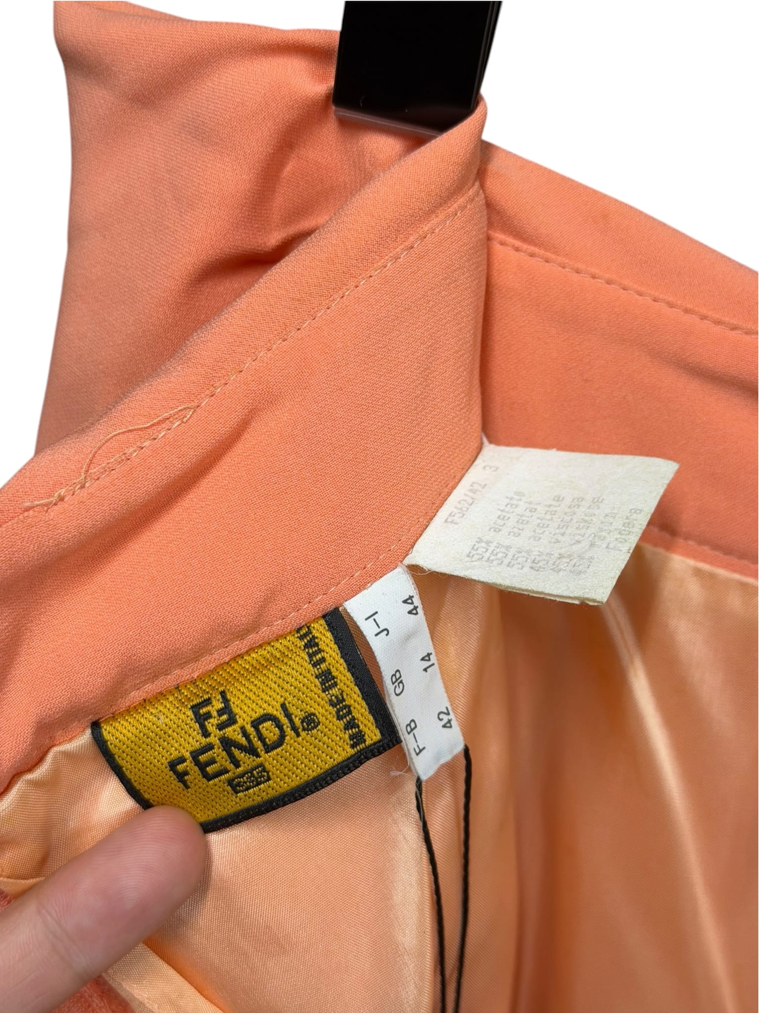 Fendi Salmon-Toned Pleated Vintage Skirt