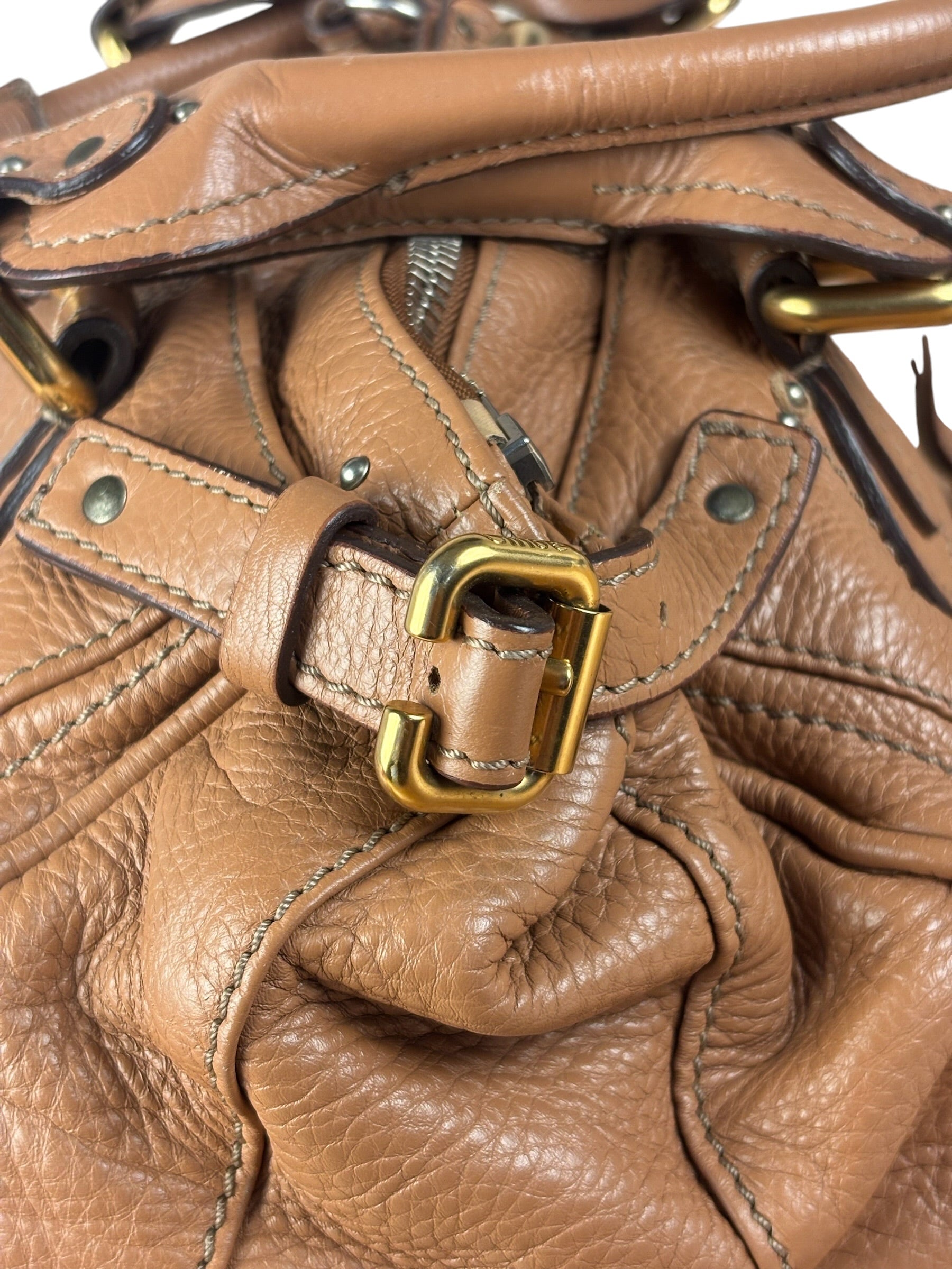 Chloe Vintage Tan Leather Paddington Shoulder Bag