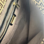 Fendi Black Trim Zucca Mamma Baguette