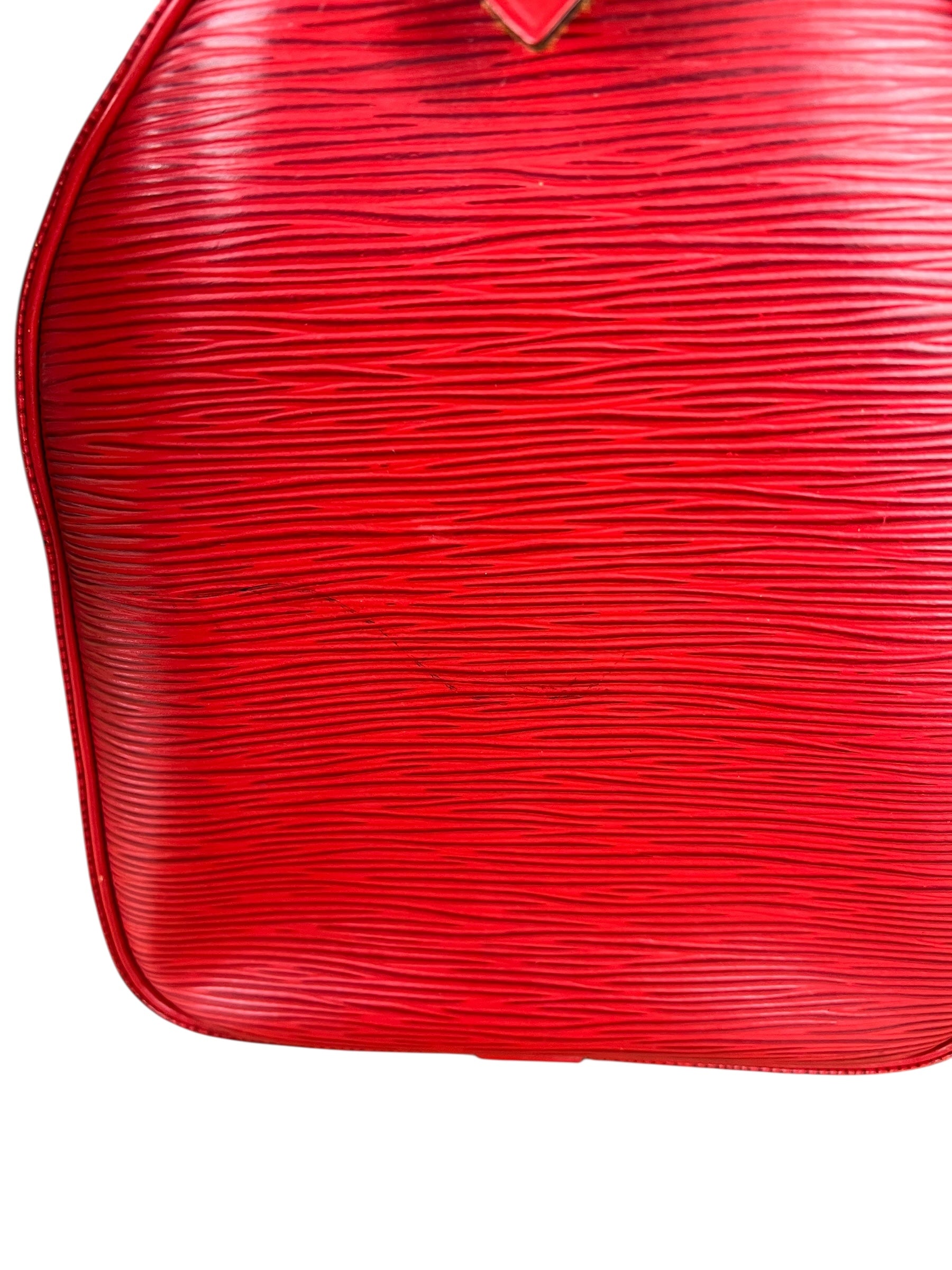 Louis Vuitton Red Epi Speedy 35