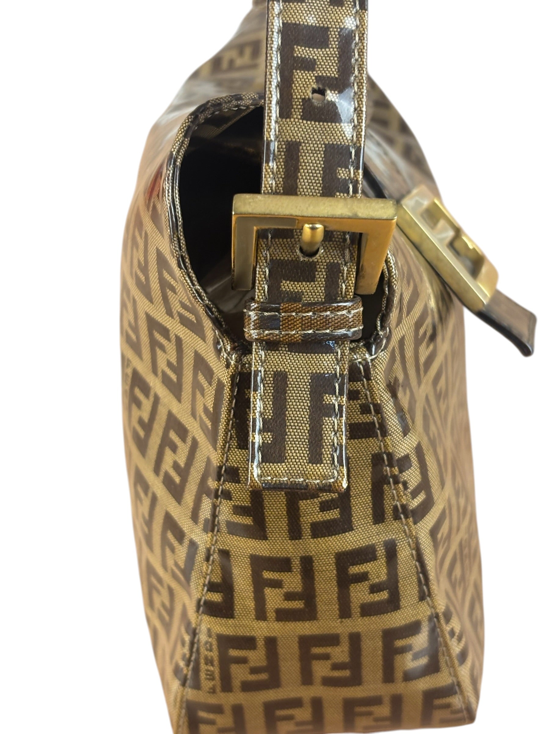 Fendi Vintage FF Canvas PVC Baguette