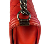 Chanel Red Quilted Leather Boy Flap Bag 2010