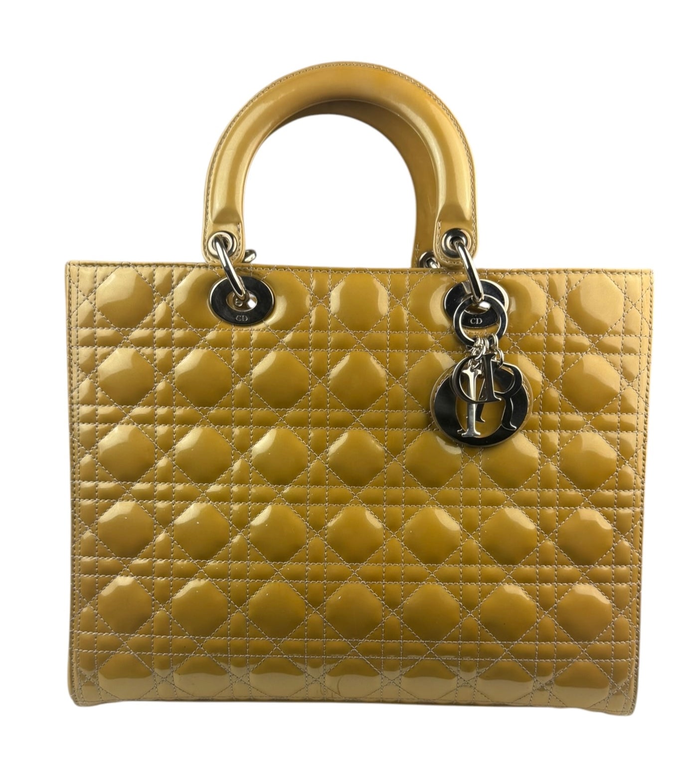 Christian Dior Gold Patent L Lady Dior