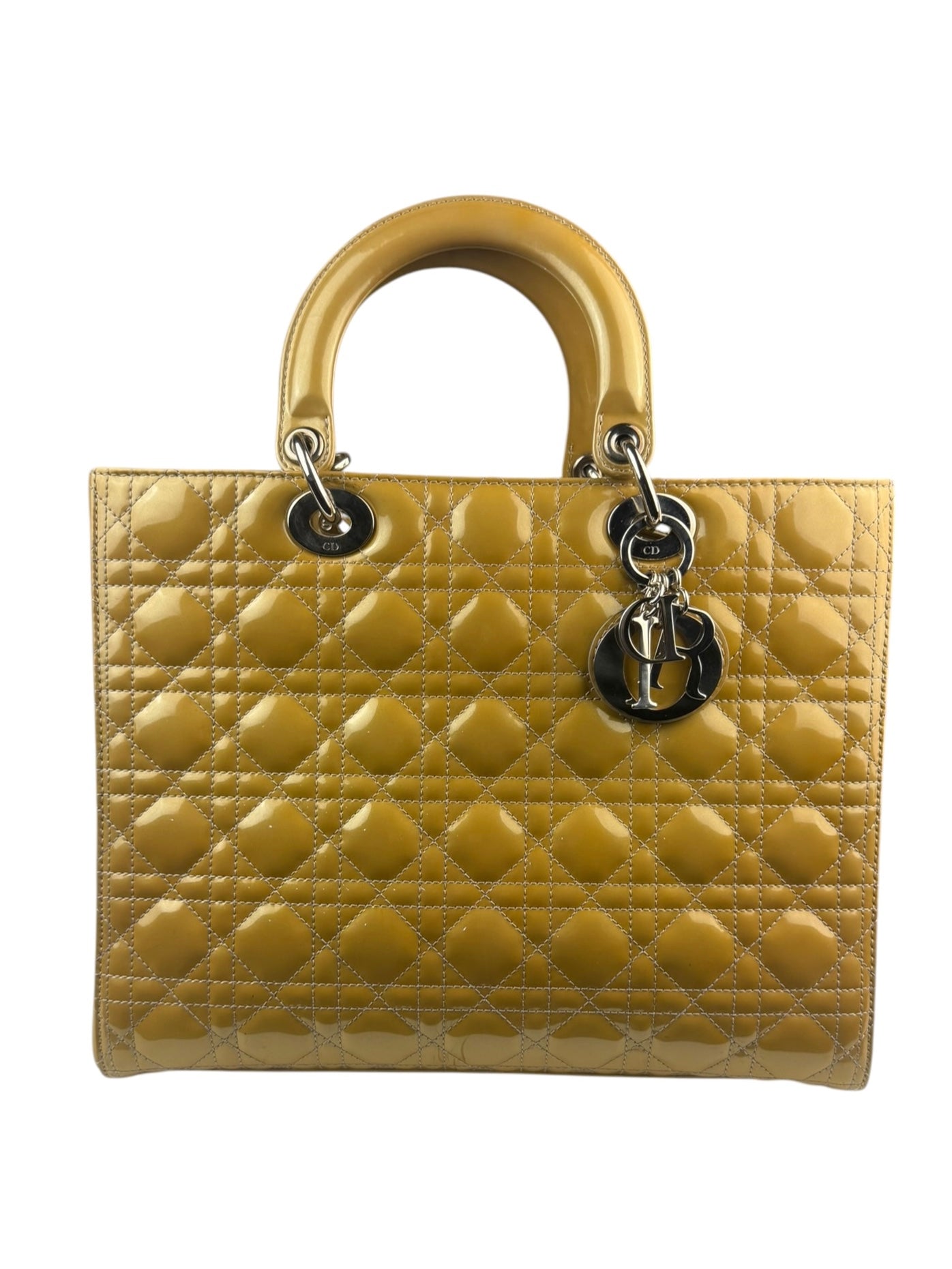 Christian Dior Gold Patent L Lady Dior