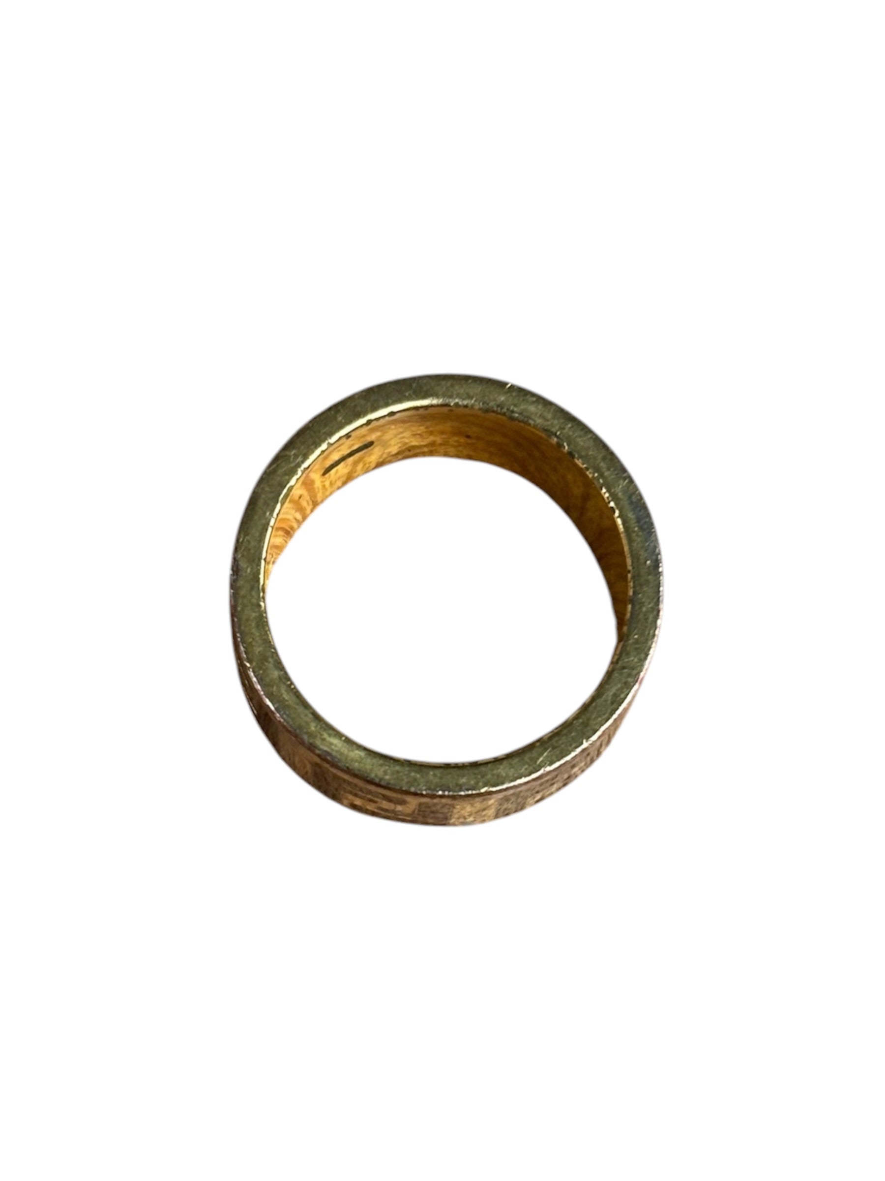 Fendi Gold/Black Monogram Forever Ring