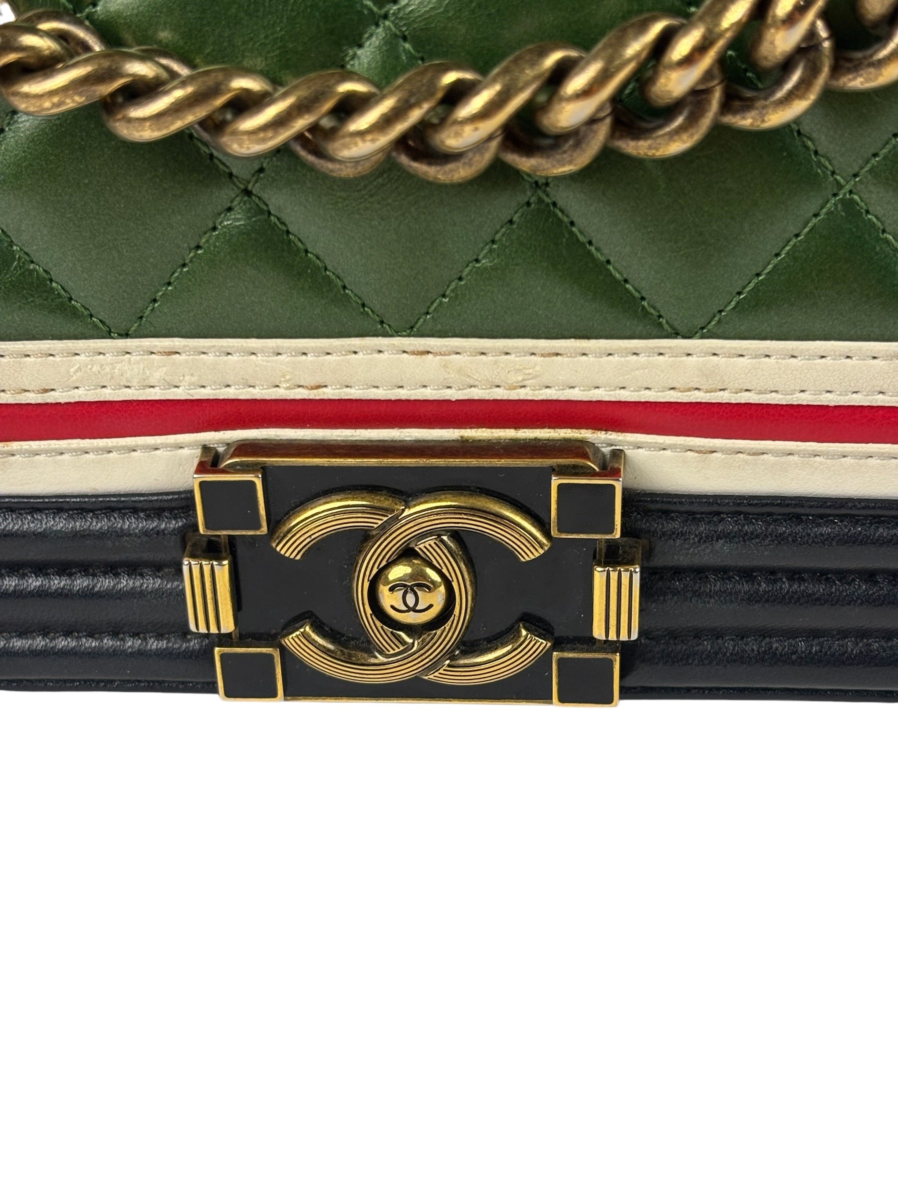 Chanel Multicolor Lambskin Crest S Boy Bag