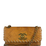 Chanel Brown Leather Western Embossed CC Flap Bag