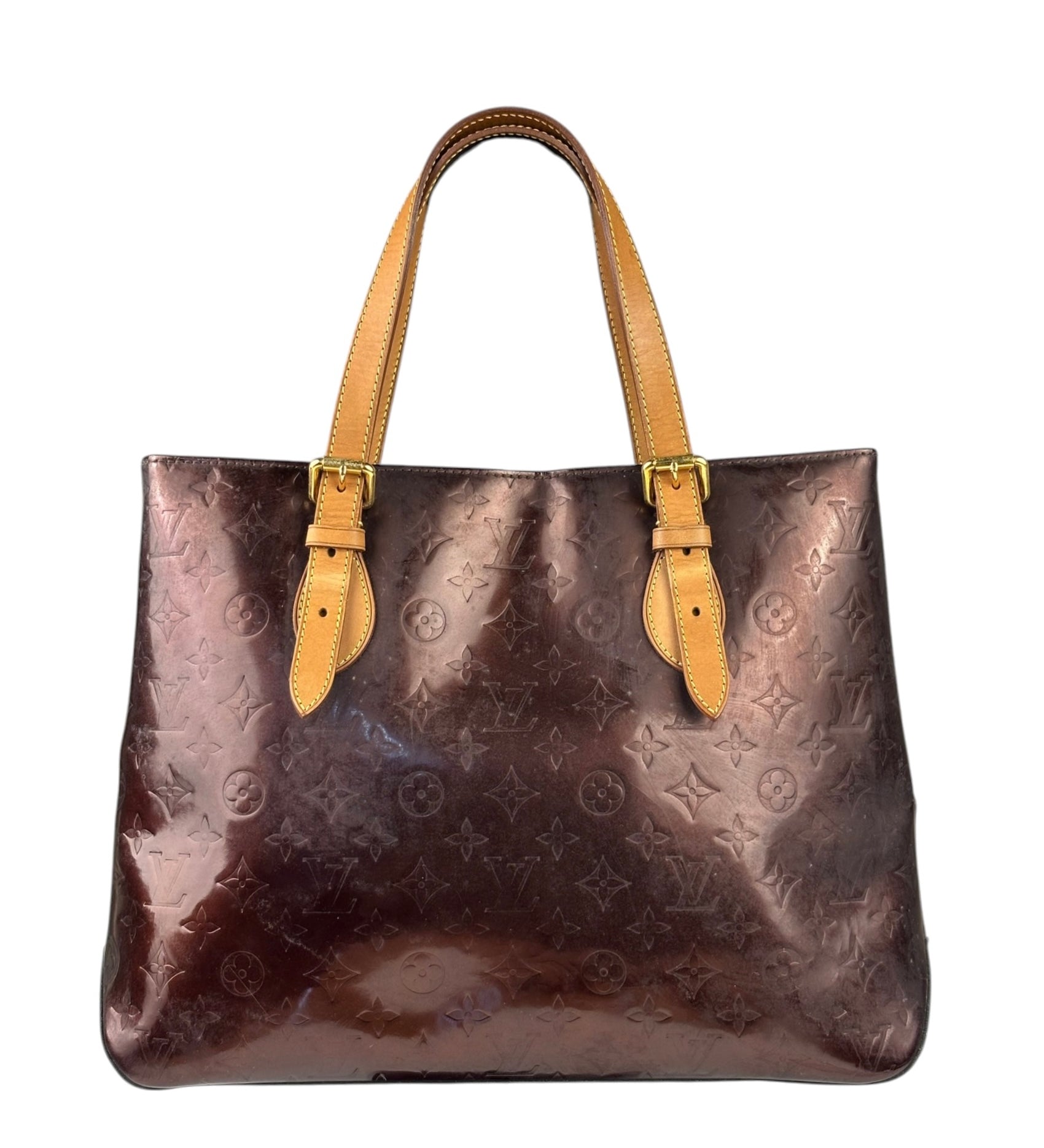 Louis Vuitton Burgundy Vernis Brentwood Tote Bag