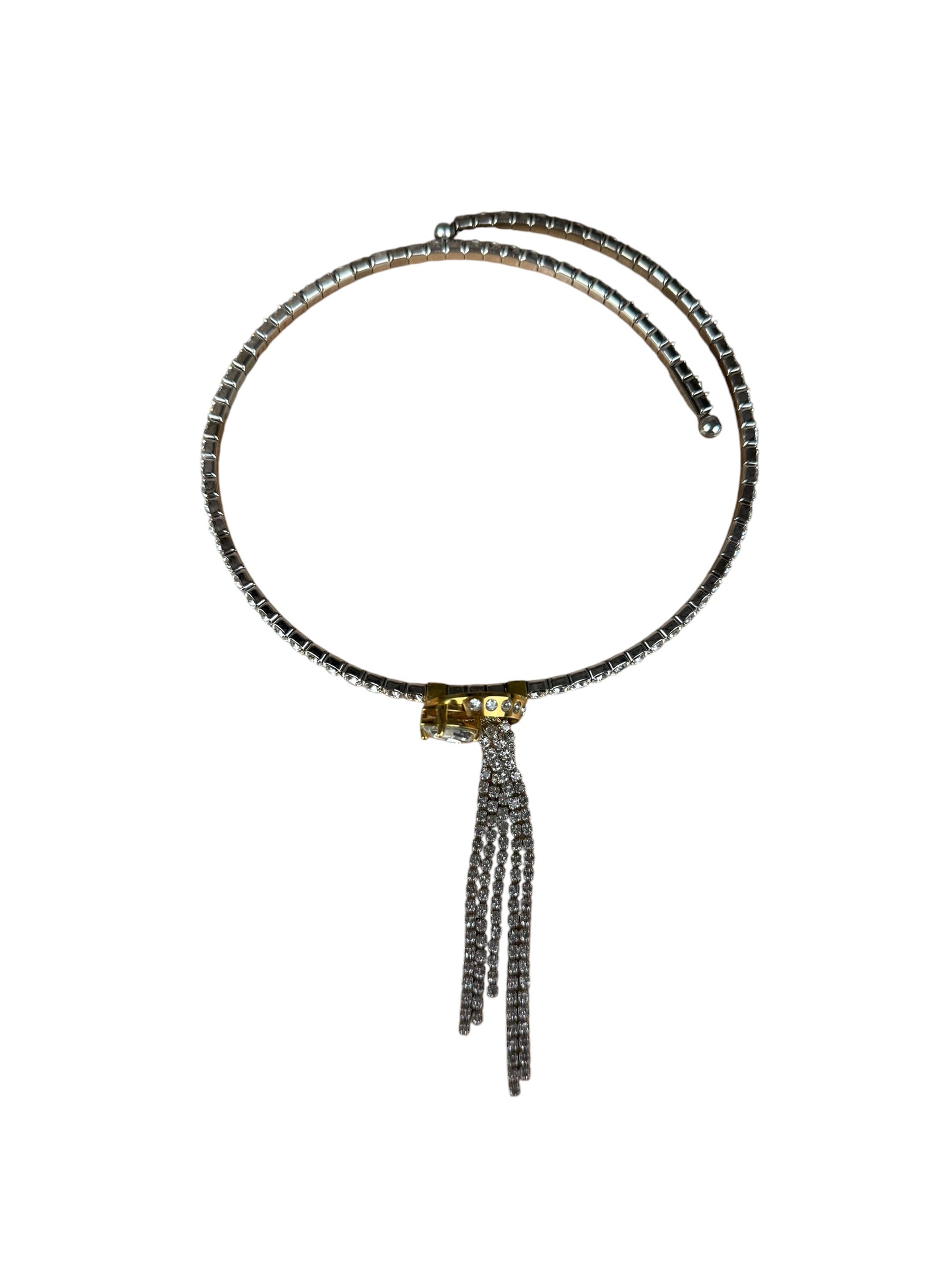 Miu Miu Crystal Jewel Fringe Choker