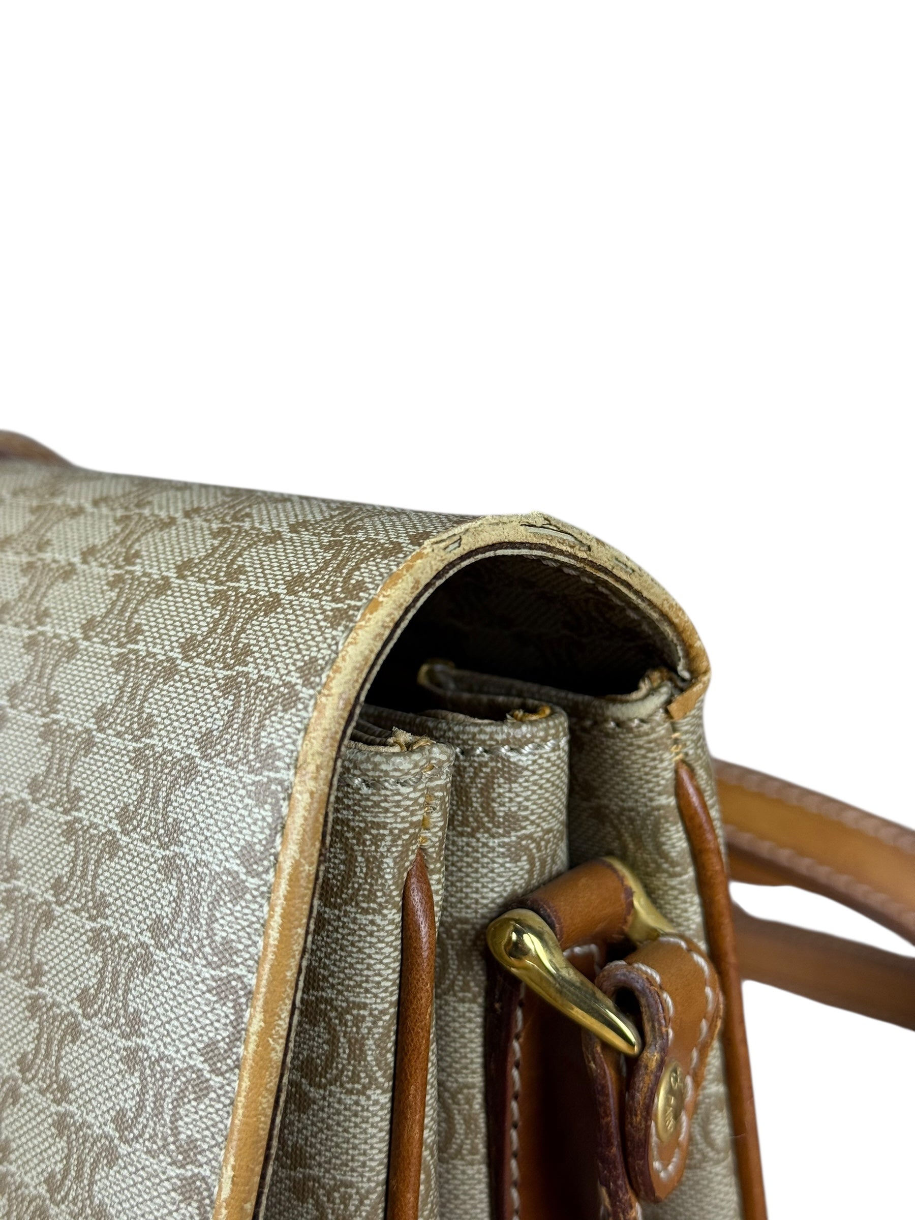 Celine Vintage Macadam Canvas Crossbody Bag