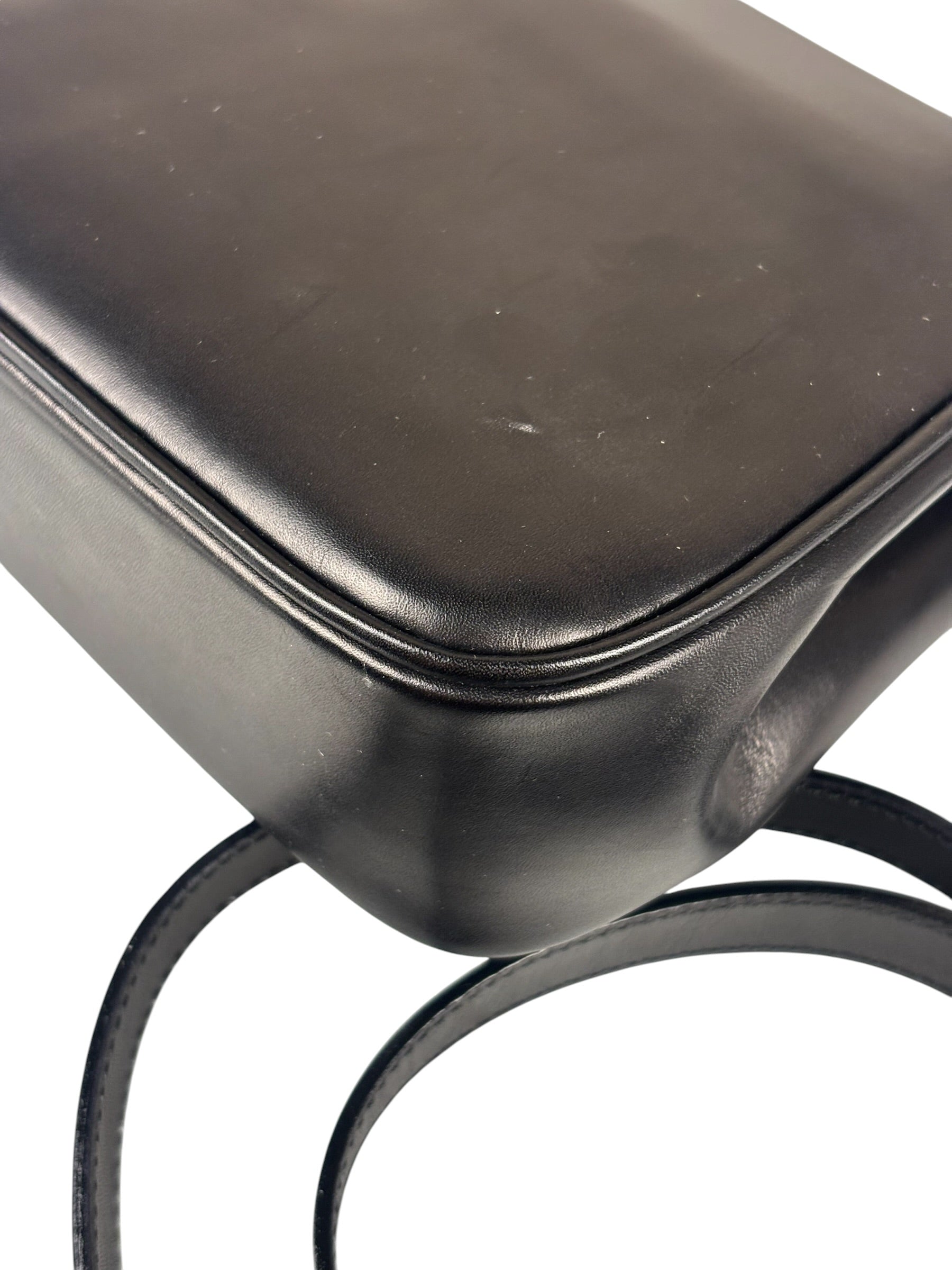 Ferragamo Black Leather Flap Mini Shoulder Bag