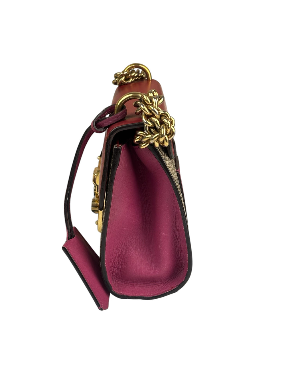 Gucci Colorblock Leather Padlock Small Shoulder Bag