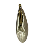 Chloe Metallic Gold Leather Frame Clutch