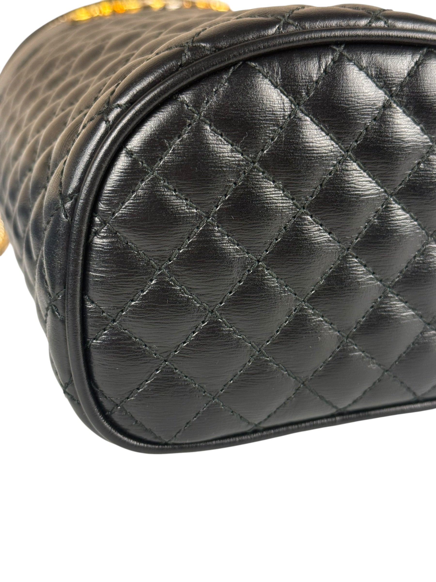 Gucci GG Zumi Cylindrical Black Quilted Leather Shoulder Bag