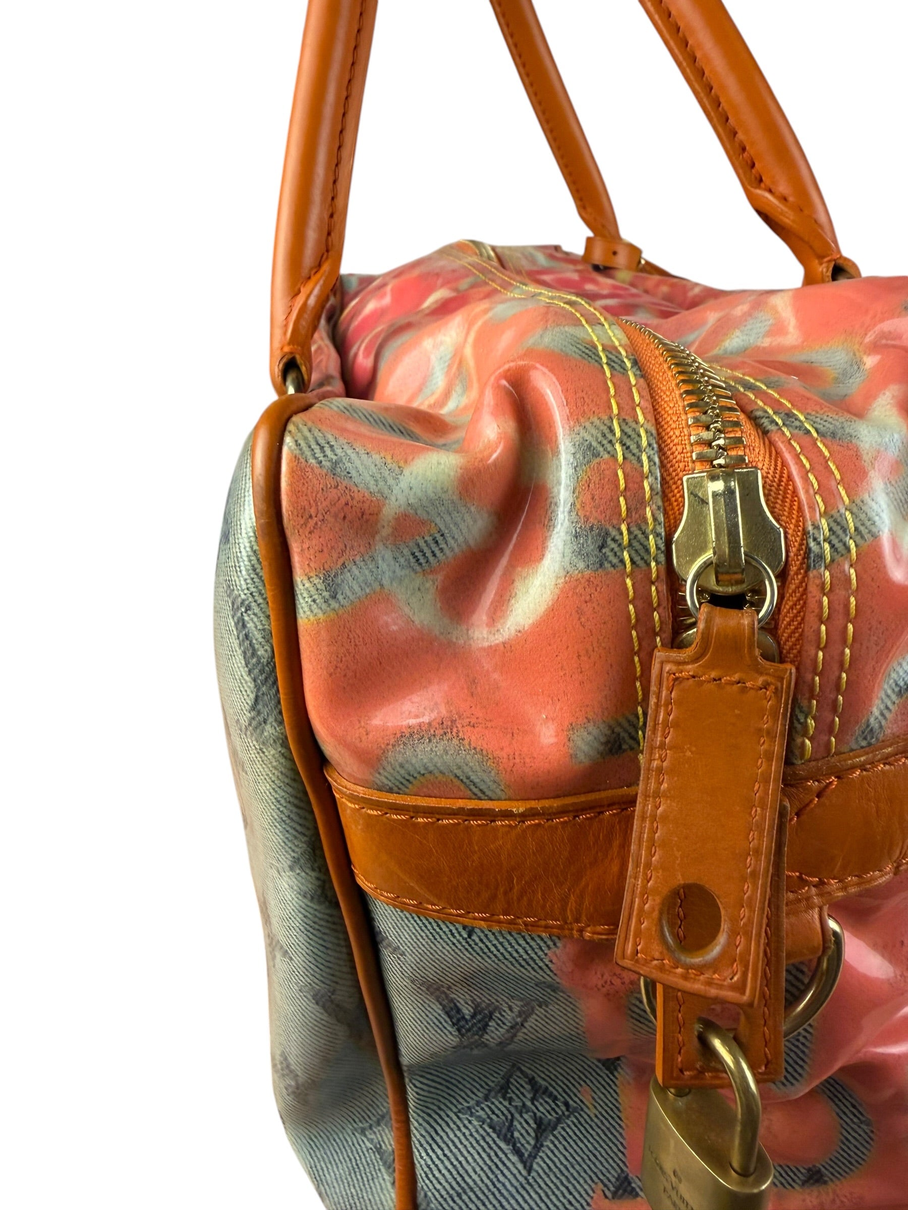 Louis Vuitton Richard Prince Orange Vinyl Canvas Monogram Hand Bag PM