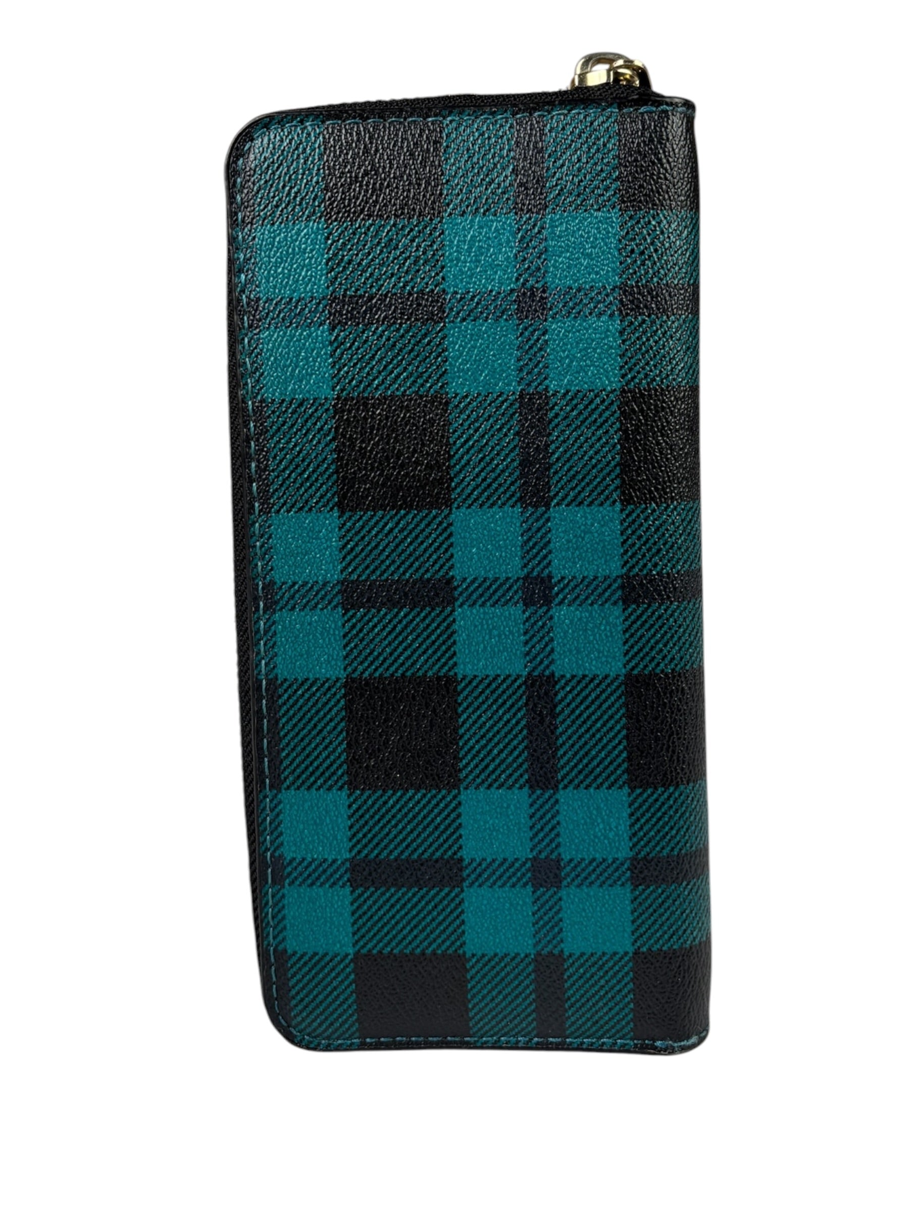 Coach Green Leather Zip-Around Long Wallet
