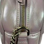 Gucci Iridescent Pink Nappa Chevron Small GG