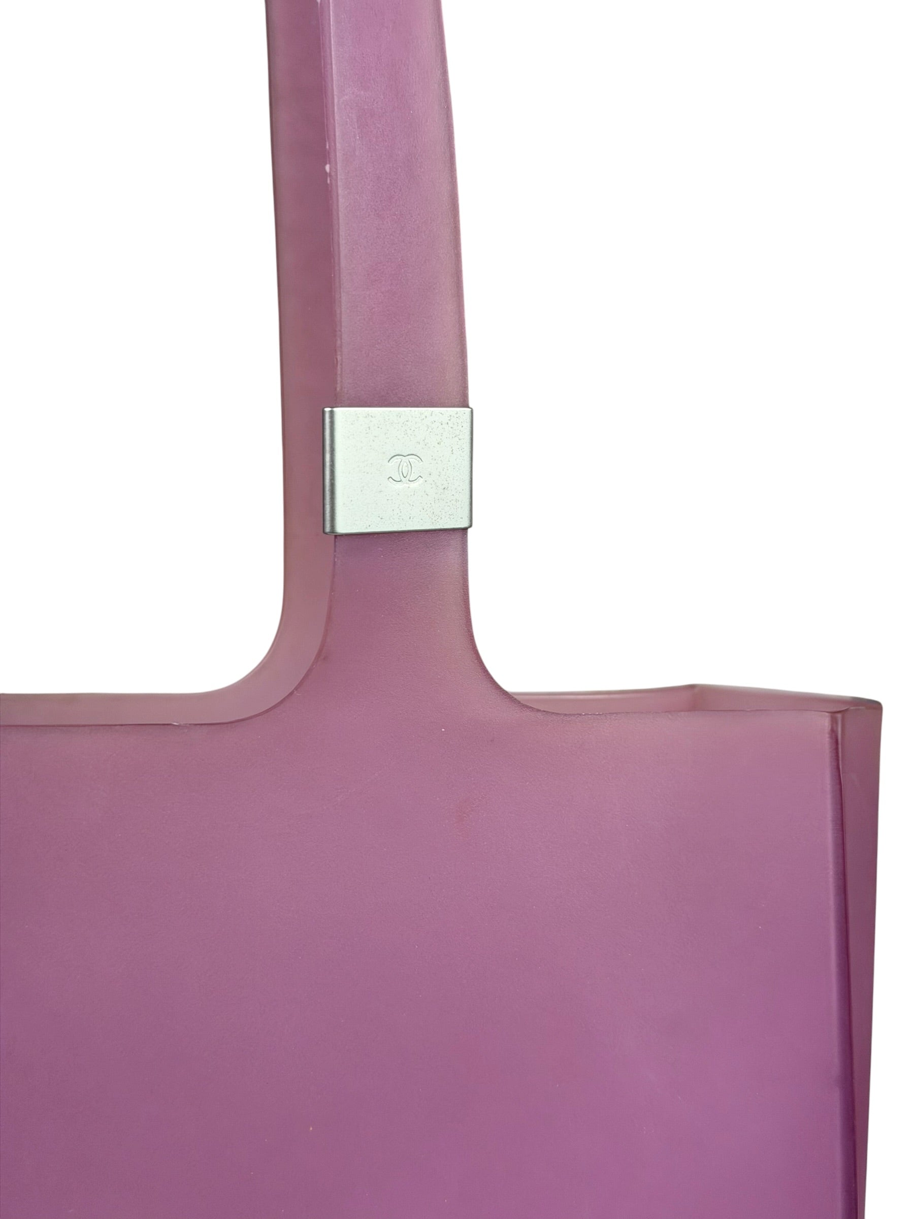 Chanel Purple Jelly Rubber Small Tote Bag Early 2000's