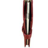 Burberry Red Leather London 5-Ring System Binder Planner