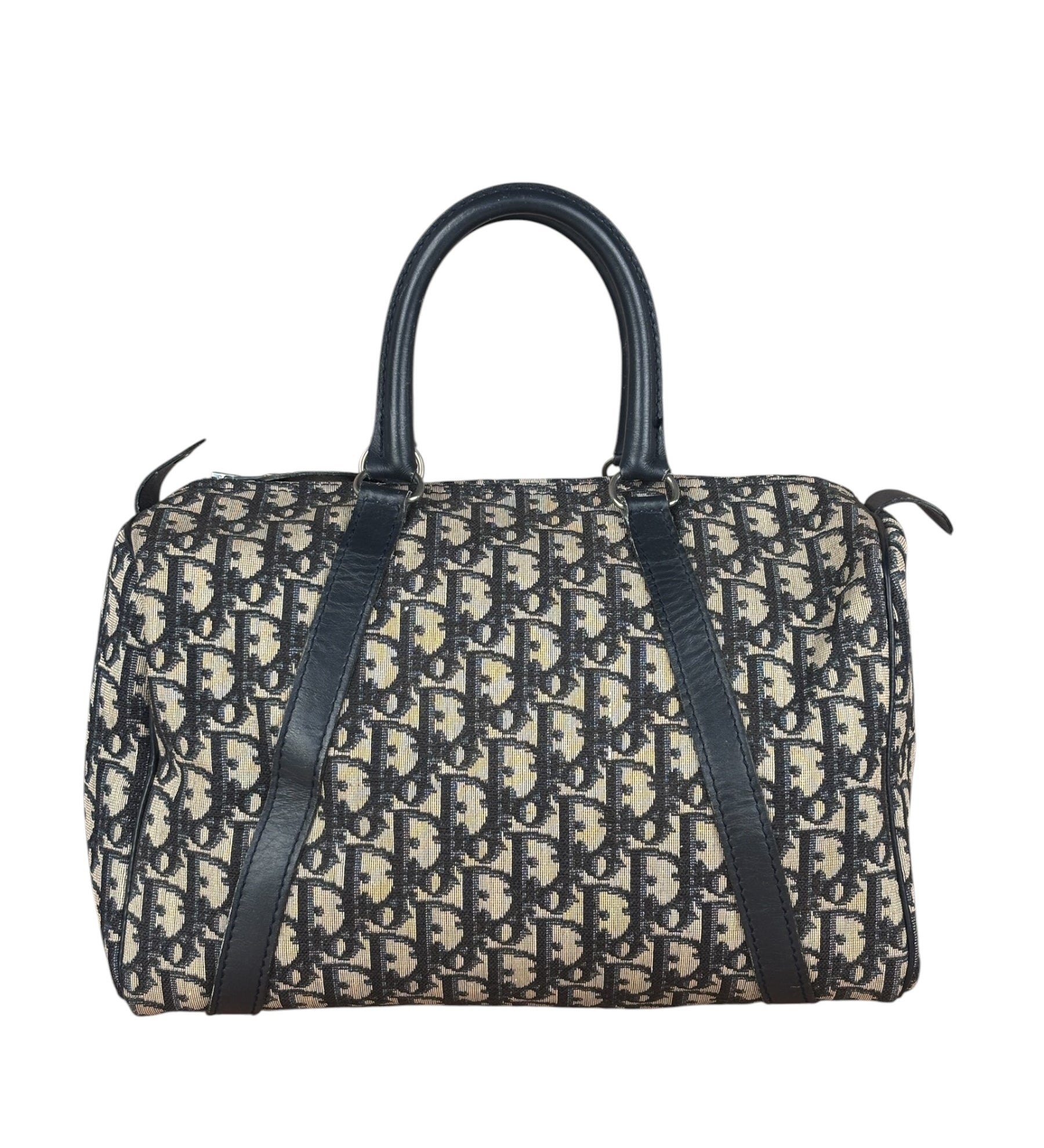 Christian Dior Vintage Trotter Oblique Bowling Mini Boston Hand Bag