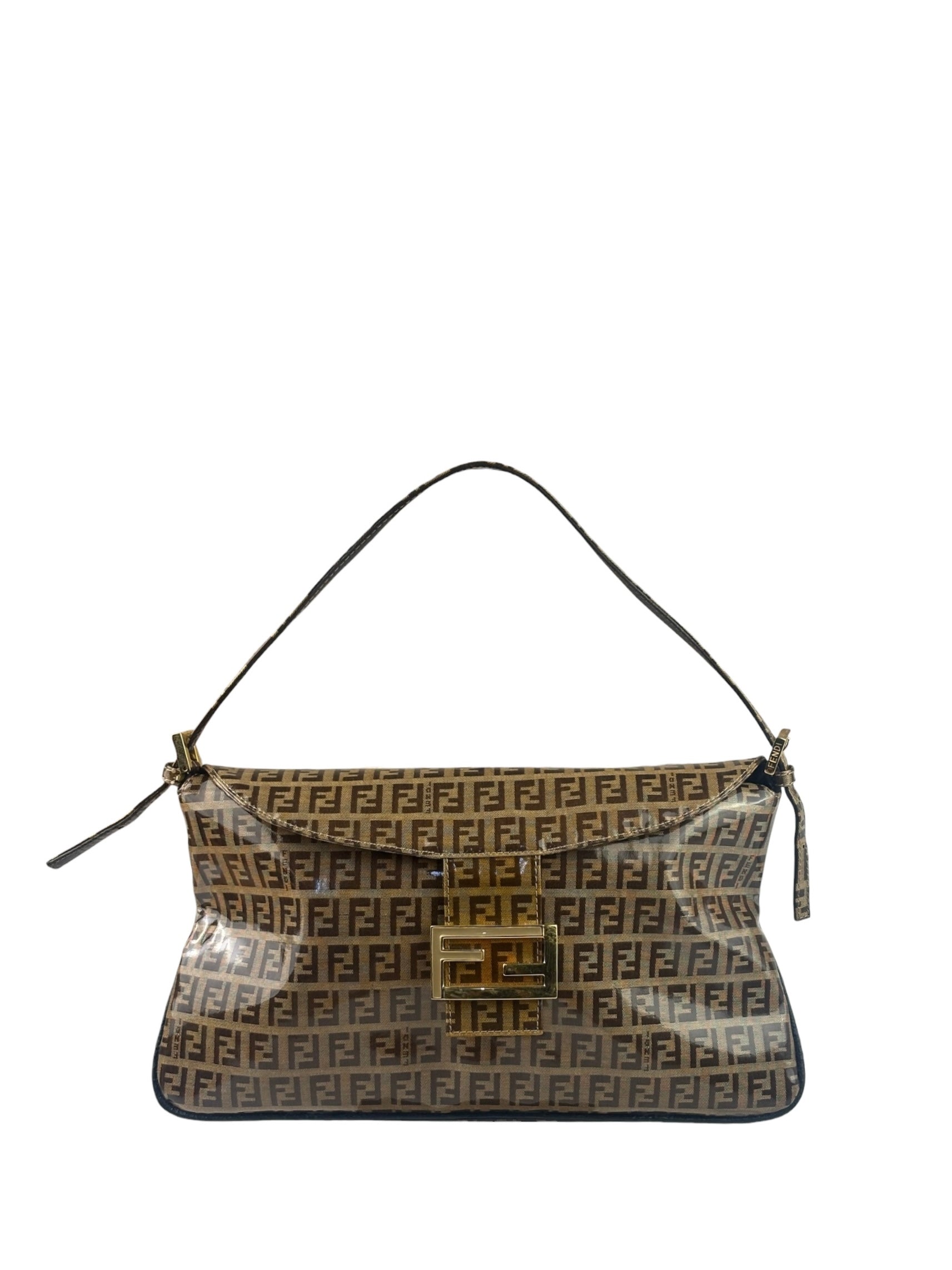 Fendi Brown PVC Zucca Baguette